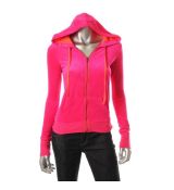 Jenni Dámská sametová mikina s kapucí