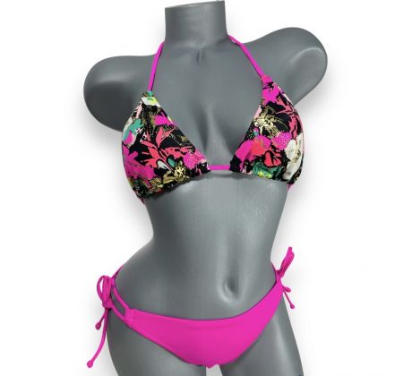 Victoria's Secret plavky Black Floral Triangle