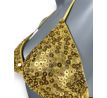 Victoria's Secret plavky Gold Sequin Triangle